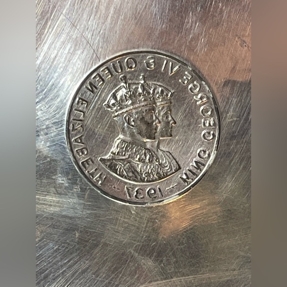 EP Copper Silver Plate Dish 1937 Coronation of King George VI & Queen Elizabeth - Picture 8 of 9